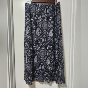 Romwe Paisley Skirt